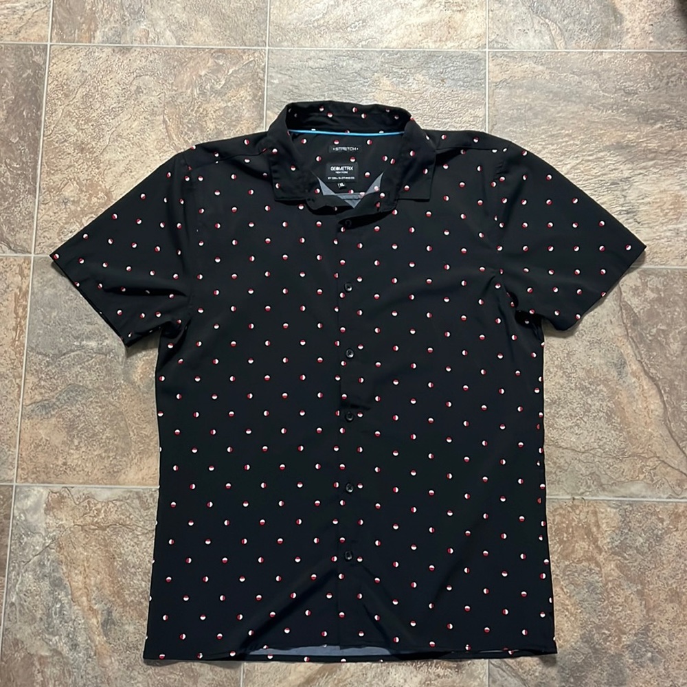 GeoMetrix New York by Drill Clothing Co. Button-Up Shirt - Black Pattern XL